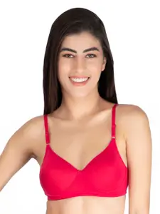 Fabme Non-Wired All Day Comfort Seamless Full Coverage Heavily Padded Cotton T-Shirt Bra