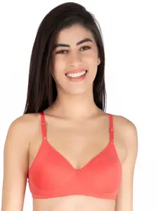 Fabme Non-Wired Full Coverage Seamless All Day Comfort Heavily Padded T-Shirt Cotton Bra