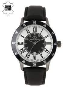 GIO COLLECTION Men Silver-Toned & Black Analogue Watch G1033-04