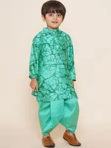Sethukrishna Boys Abstract Printed Regular Kurta With Dhoti Pants