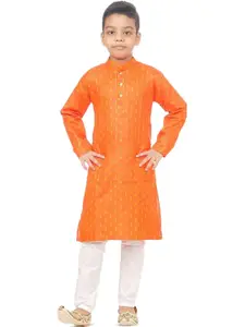 BAESD Boys Pure Cotton Printed Kurta With Pyjamas