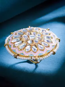 Sukkhi Gold-Plated Kundan-Studded Ring