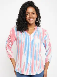 Ruhaans Classic Fit Tie & Dyed Casual Shirt