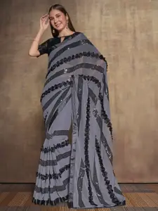 Atulyam Tex World Embellished Sequinned Saree