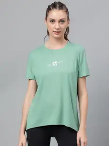 MKH Women Round Neck Short Sleeves Dri-FIT Relaxed Fit Sports T-shirt