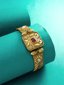aadita Women Gold-Plated Kada Bracelet