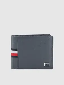 Tommy Hilfiger Men Textured Leather Two Fold Wallet