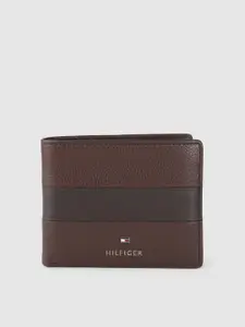 Tommy Hilfiger Men Applique Leather Two Fold Wallet