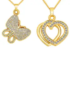 Mikado Set Of 2 Stone-Studded Charming Necklace