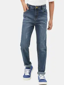 Urbano Juniors Boys Slim Fit Low Distress Washed Light Fade Stretchable Denim Jeans