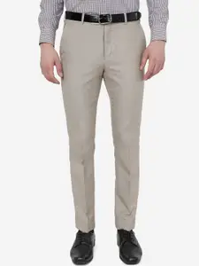 Greenfibre Men Mid-Rise Slim Fit Formal Trousers