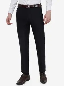 JB STUDIO Men Mid-Rise Slim Fit Formal Trousers