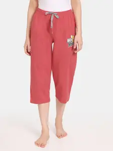 Rosaline by Zivame Women Mid-Rise Tom & Jerry Printed Lounge Pants