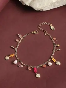 Accessorize Stone-Studded Charm Anklet