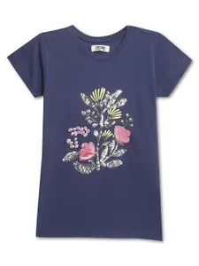Cantabil Girls Graphic Printed Cotton T-shirt