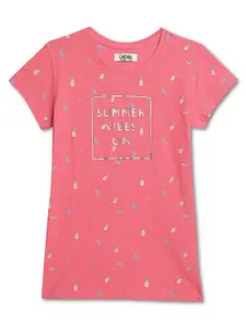 Cantabil Girls Graphic Printed Cotton T-shirt