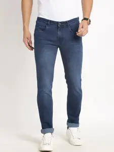 Turtle Men Narrow Tapered Fit Light Fade Clean Look Stretchable Jeans