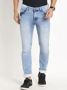 Turtle Men Narrow Tapered Fit Heavy Fade Clean Look Stretchable Jeans