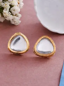 Silvermerc Designs Gold-Plated Kundan Studs Earrings