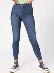 LOVEGEN Women Clean Look Light Fade Whiskers Skinny Fit Stretchable Cropped Jeans