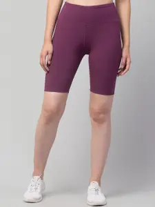 Apraa & Parma Women Skinny Fit High-Rise Biker Shorts