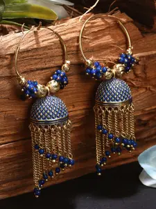 ANIKAS CREATION Gold Plated Dome Shaped Jhumkas