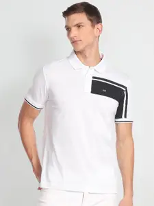 Arrow Sport Monochrome Polo Collar Pure Cotton T-Shirt