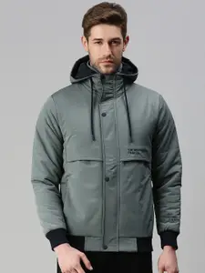 SHOWOFF Men Hooded Lightweight Bomber Jacket