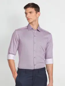 Arrow Micro Ditsy Printed Pure Cotton Formal Shirt