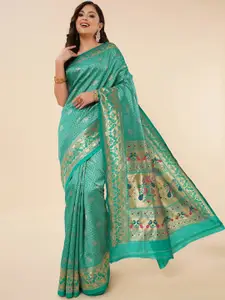 Fashion Booms Ethnic Motif Woven Design Zari Pure Silk Kanjeevaram Saree