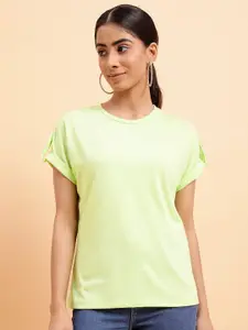 MINT STREET Extended Sleeves Pure Cotton Casual T-shirt