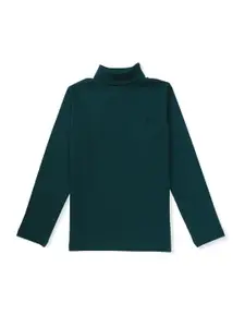 Gini and Jony Girls Turtle Neck Cotton Pullover