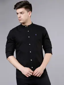 FUBAR Mandarin Collar Slim Fit Casual Shirt