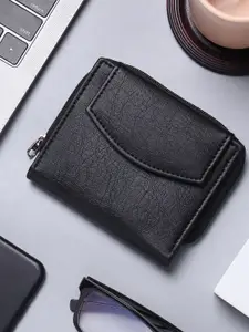 SAMTROH Women Zip Detail PU Two Fold Wallet