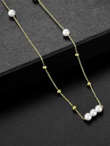 MYKI Gold-Plated Artificial Beads Necklace