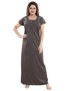 Fabme Nursing Striped Maxi Nightdress
