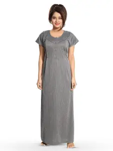 Fabme Striped Maternity Maxi Nightdress
