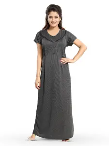 Fabme Maternity Striped Maxi Nightdress
