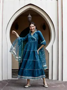 Nayo Gathered Gown Ethnic Dress With Dupatta