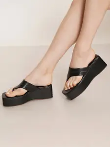 HASTEN Open Toe Flatform Heels