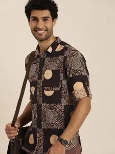 Taavi Printed Ajrakh Pure Cotton Casual Shirt
