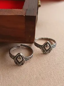 Infuzze Silver-Plated Toe Rings