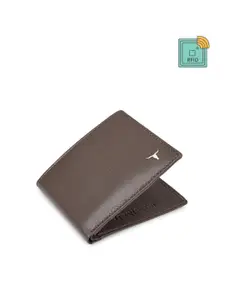 URBAN FOREST Men Leather RFID Two Fold Wallet