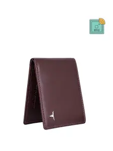 URBAN FOREST Men Leather RFID Two Fold Wallet