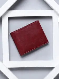 SAMTROH Men Red PU Two Fold Wallet