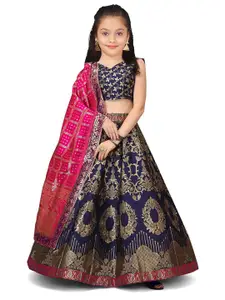 BAESD Girls Semi-Stitched Lehenga & Unstitched Blouse With Dupatta