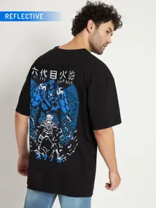 COMICSENSE Anime Printed Naruto Cotton Oversized T-shirt