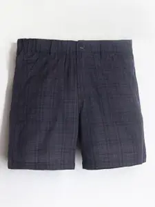 Cherry Crumble Boys Checked Cotton Shorts