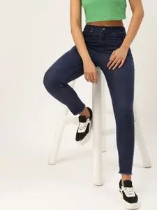 Kook N Keech Women Blue Slim Fit High-Rise Stretchable Jeans