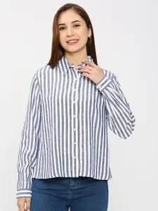 SPYKAR Opaque Striped Regular Fit Cotton Casual Shirt